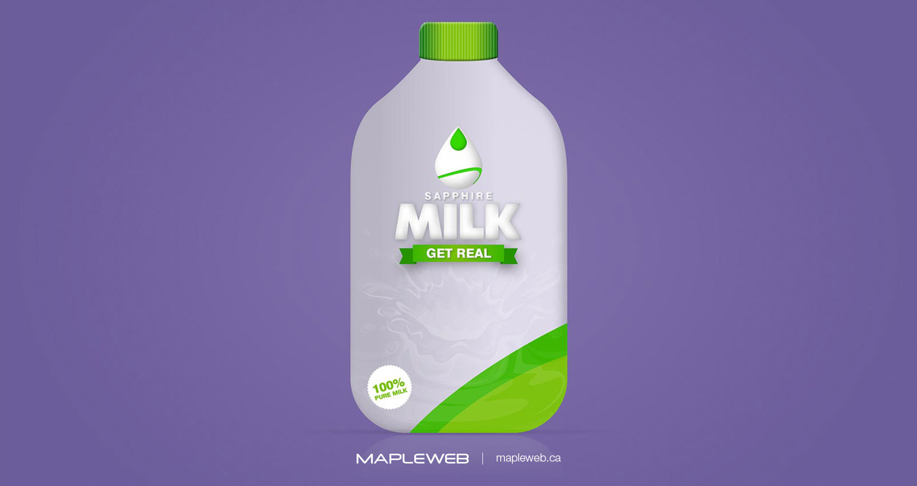 Sapphire Milk Bottle Brand design by Mapleweb